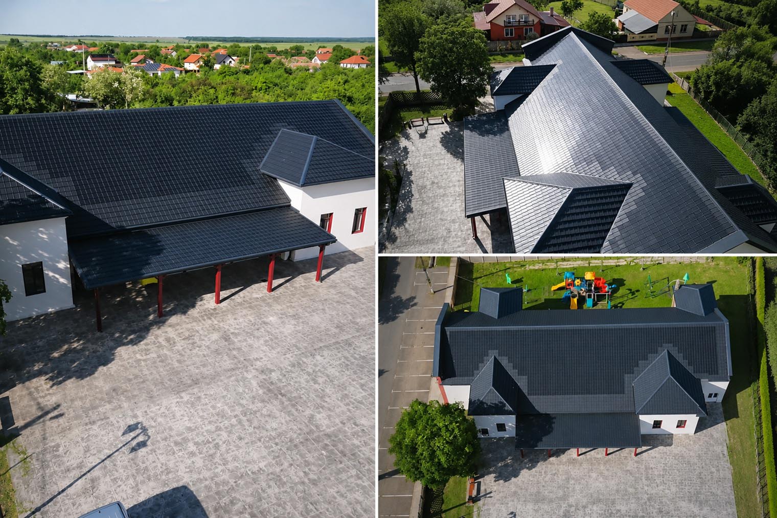 Caminul Cultural Ianova - proiect Ewolt cu tigla fotovoltaica integrata